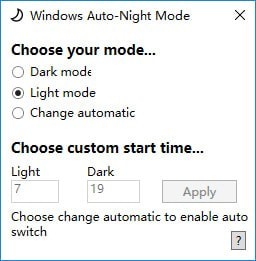 Windows Auto Night Mode(ɫģʽ) V1.0 ԰