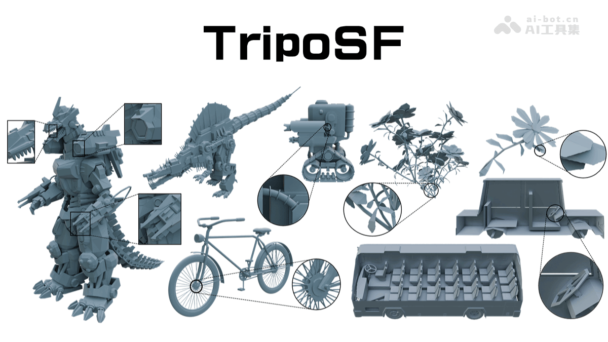 TripoSF�� VAST AI ��Դ����һ�� 3D ����ģ��