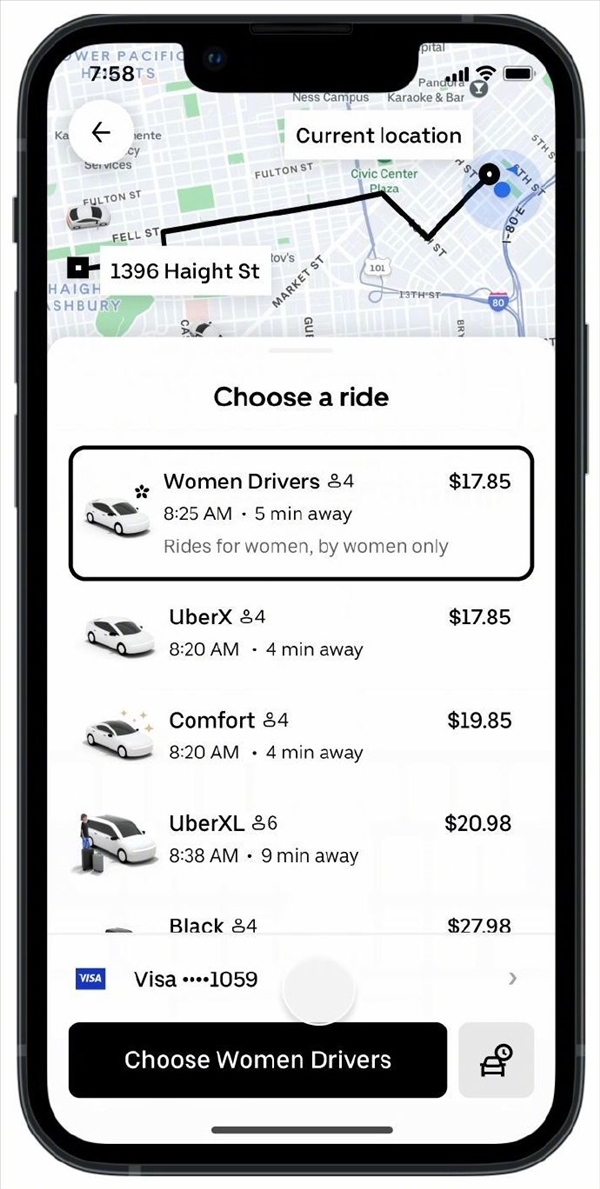 Ů˿ͿѡŮ˾ UberԵԼ·