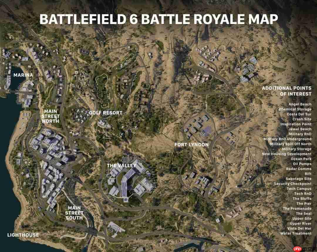 《战地6》大逃杀模式地图曝光 设定在美国加州