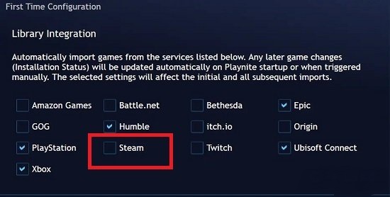 Playnite怎么设置steam