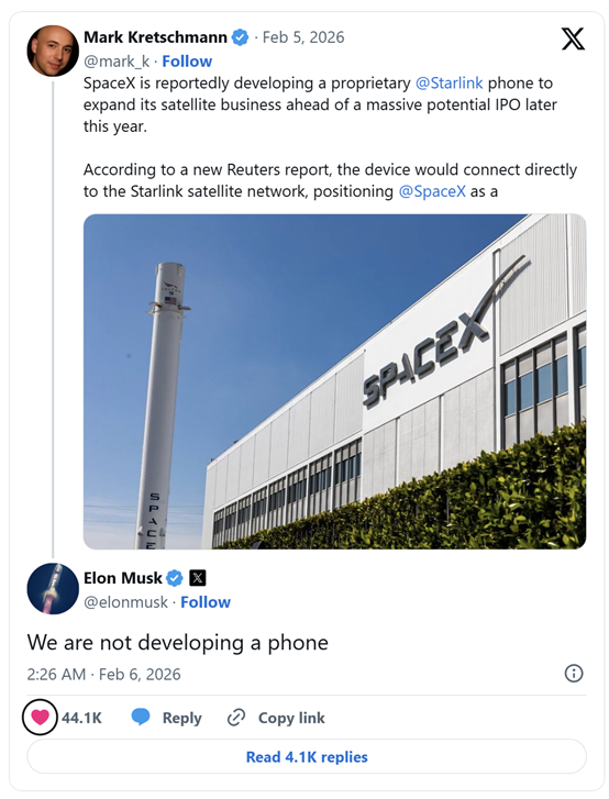 SpaceX������������ֻ�?��˹�˻�Ӧ����ǰ��δ�з���