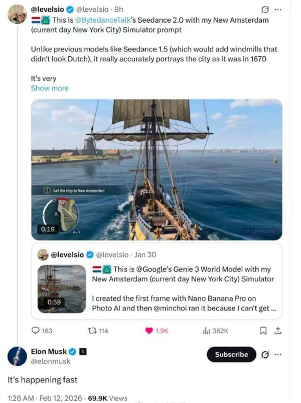 ������Seedance2.0����1670��ŦԼ�� ��˹�˷��ĸп�������չ�ܿ�