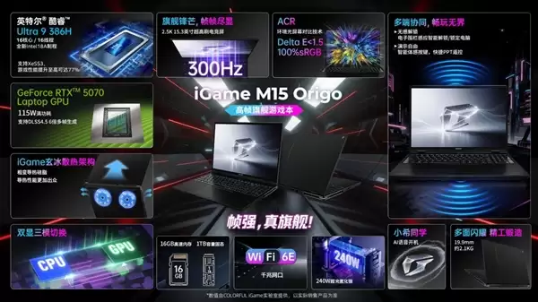�׷�Intel���Ultra 9 386H���߲ʺ�iGame M15 Origo�콢��Ϸ������Ԥ��