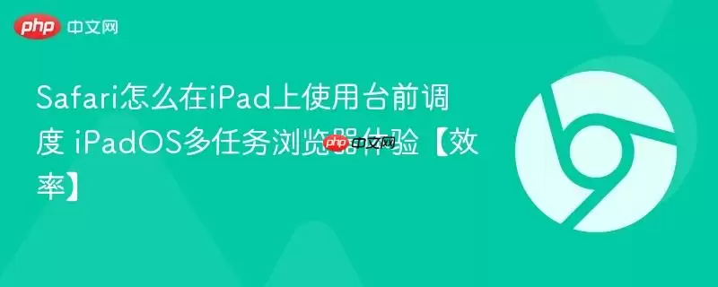 Safari��ô��iPad��ʹ��̨ǰ���� iPadOS��������������顾Ч�ʡ�