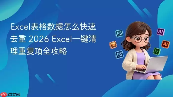 Excel����������ô����ȥ�� 2026 Excelһ�������ظ���ȫ����
