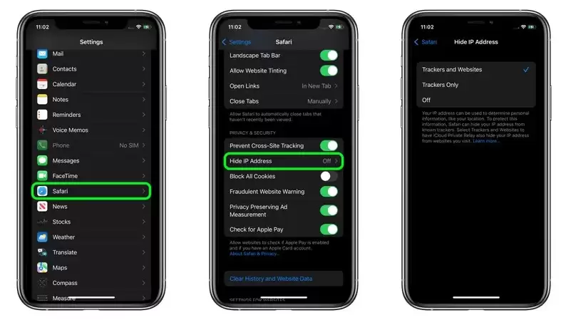 iOS 15�¹��ܣ���Safari���������������IP��ַ��ϸ����