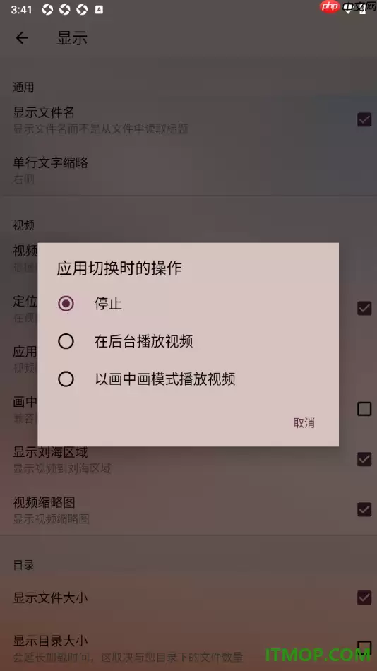 OPlayer�ֻ����л�Ӧ��ʱֹͣ���ŵ����÷���