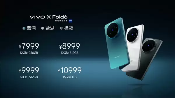 vivo X Fold6��������ҵ�׿�һ�������۵��� 7999Ԫ��