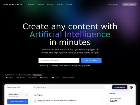 Thundercontent AI������������ƽ̨