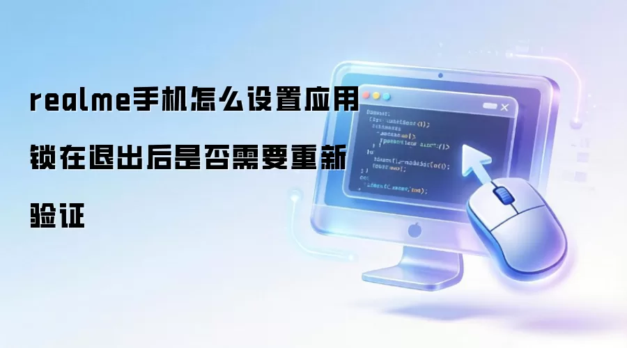 realme�ֻ�Ӧ�����˳����Ƿ���Ҫ������֤���÷���