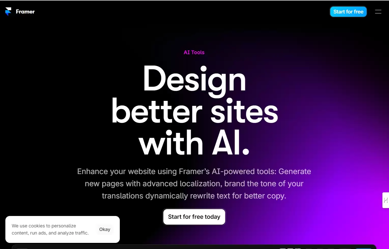 Framer AI����ҳ���ƶ��˶��һԭ����ƹ��߽���