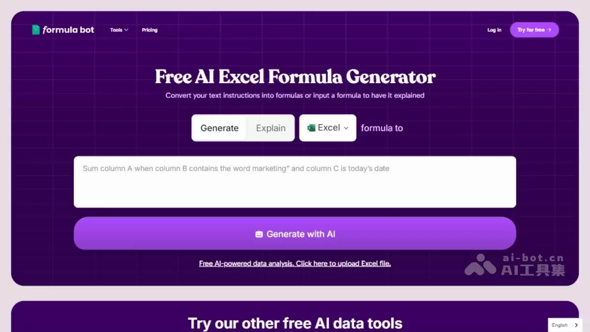Formula Bot��AI���������ݷ���ƽ̨����