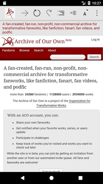 AO3app v1.0