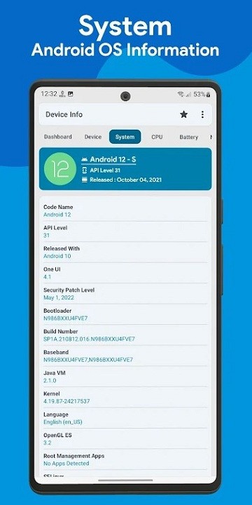 Device info v3.3.7.5