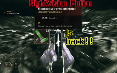 �����ŵĹ�â�����ޡ�ҹ��ҩˮ�ع�MOD v1.0